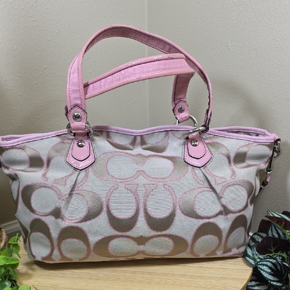 Coach | Bags | Coach Poppy Signature Lurex Rocker Shoulder Bag Set ...